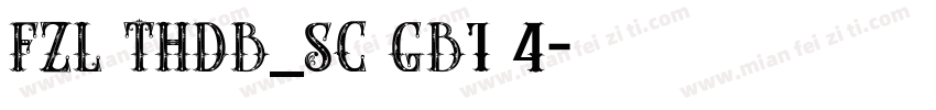 FZL THDB_SC GB1 4字体转换